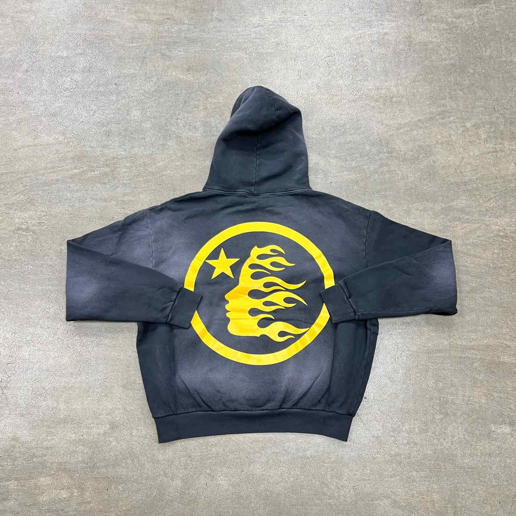 Hellstar Hoodie "NO GUTS NO GLORY" Black New Size L