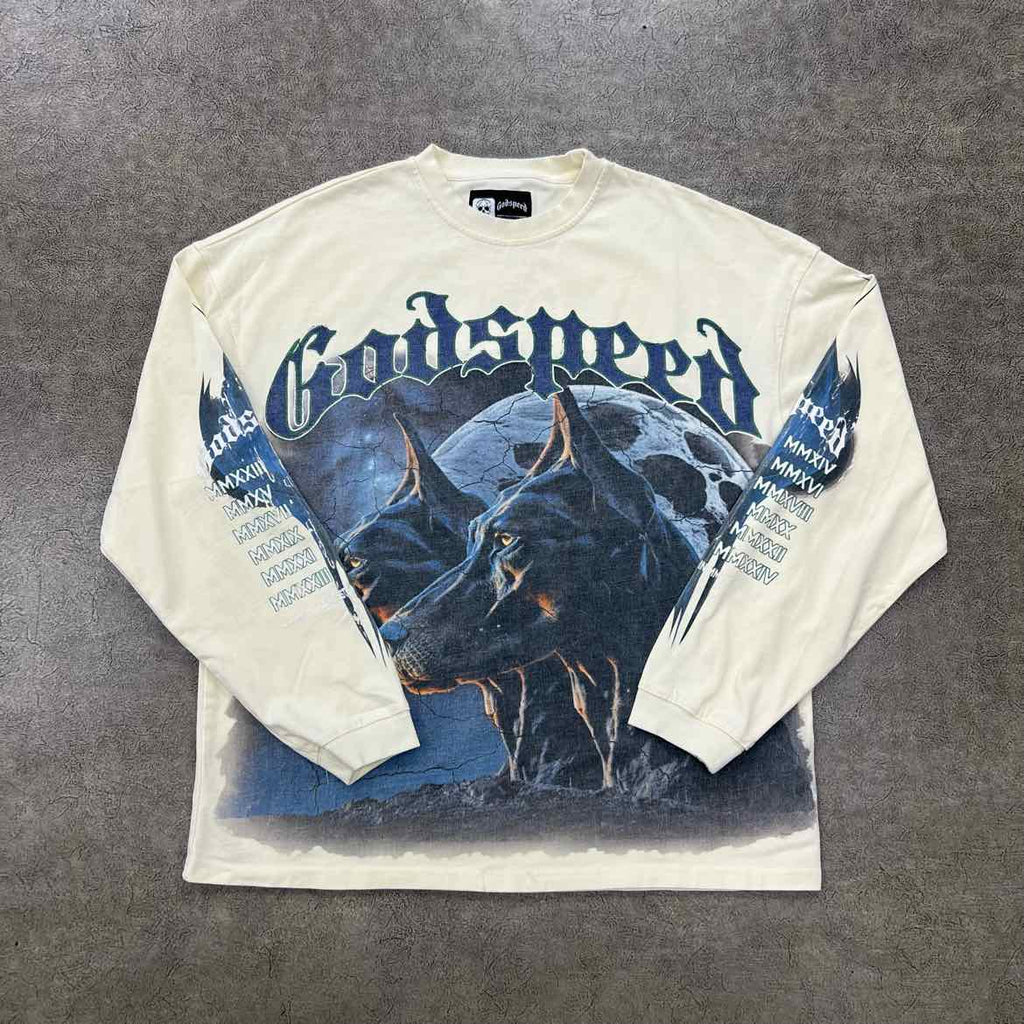 Godspeed Long Sleeve "F.T.D" Cream Used Size S