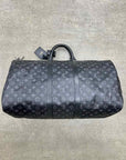 Louis Vuitton Duffle Bag "KEEPALL 55" Used Black Size 55