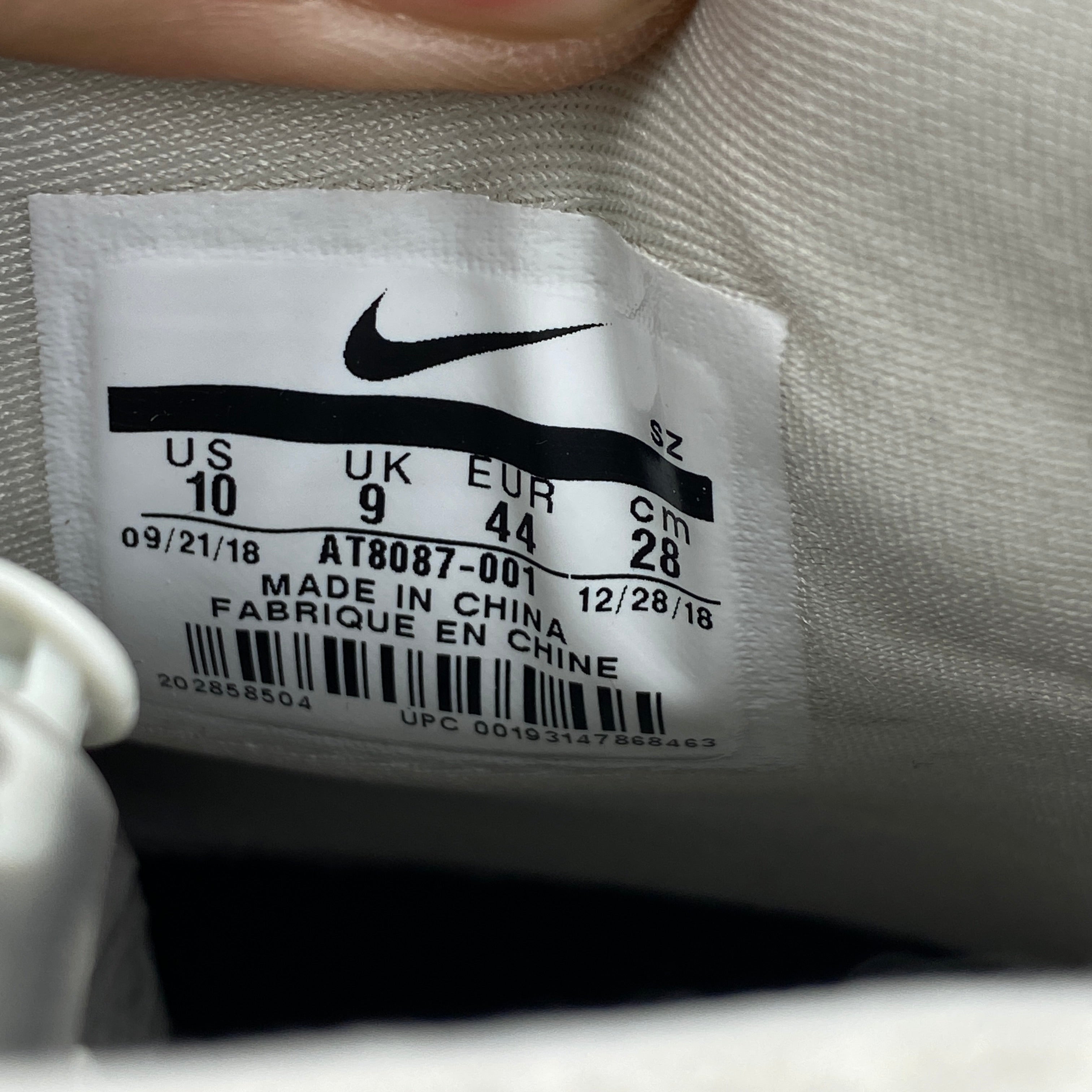 Nike Air Fear of God Raid &quot;Light Bone&quot; 2010 New Size 10