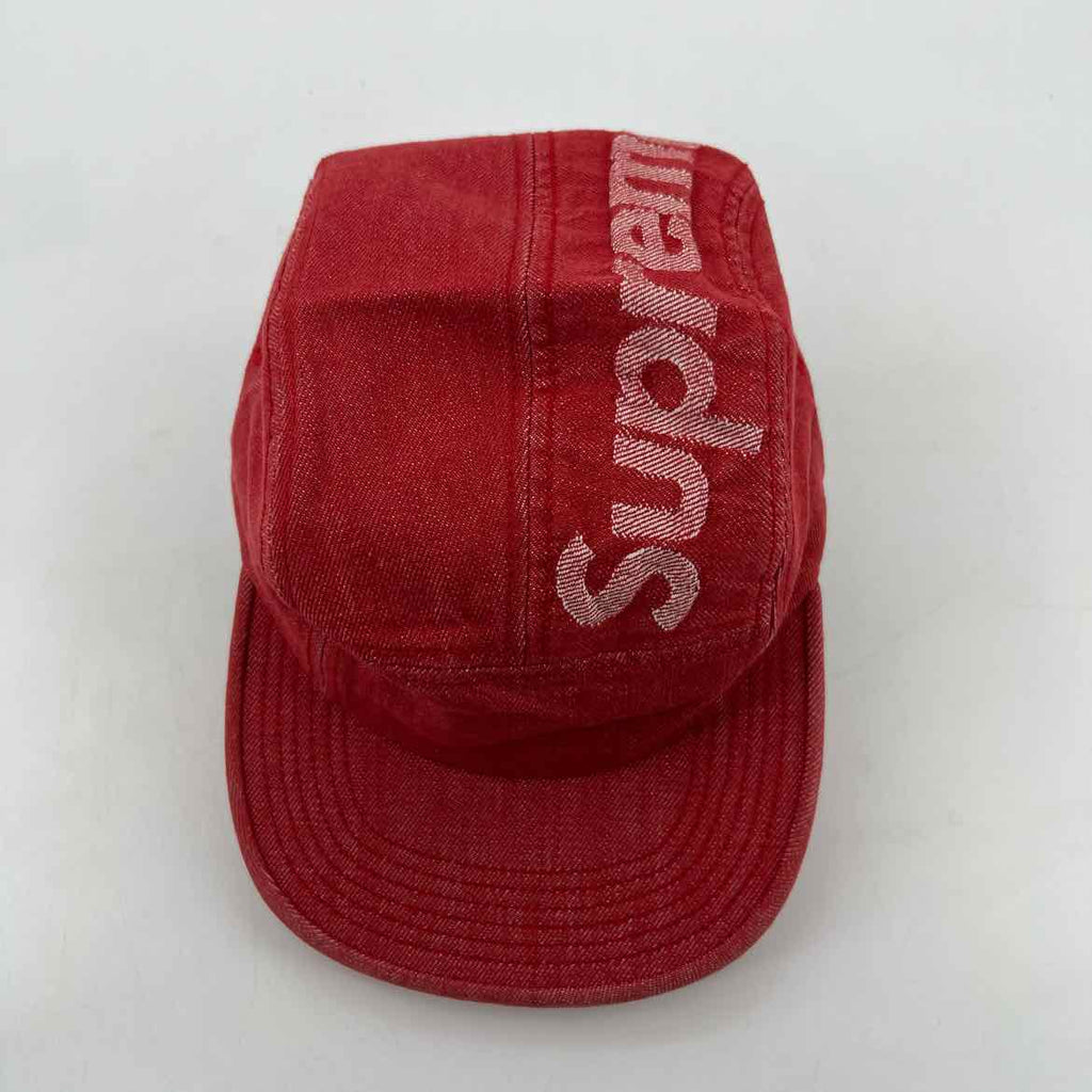 Supreme Camp Cap "TOP LOGO DENIM" New Red Size OS