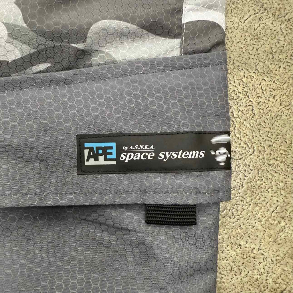 Bape Shorts "SPACE SYSTEMS" Grey Camo New Size XL