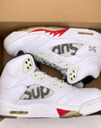 Air Jordan 5 Retro "Supreme White" 2015 Used Size 10.5