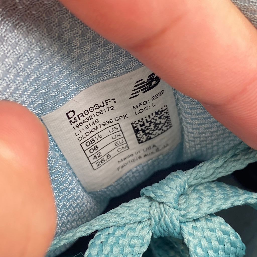 New Balance 993 "Artic Blue" 2022 Used Size 8.5