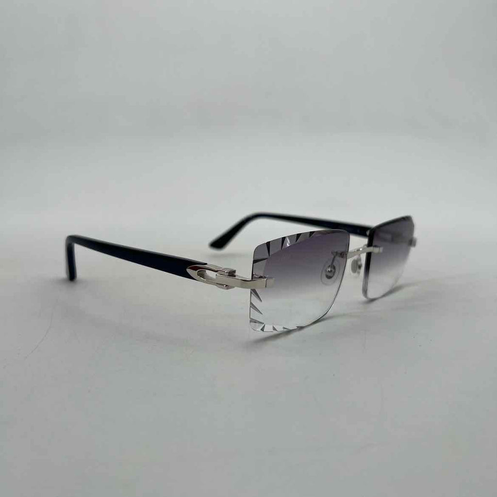 Cartier Sunglasses "BIG C DIAMOND CUT" New Blue Size 56