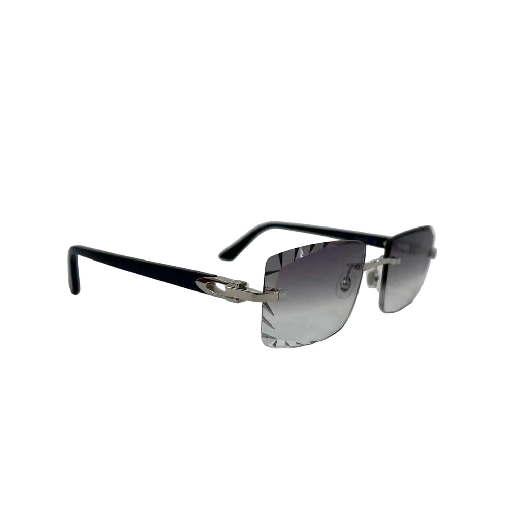 Cartier Sunglasses "BIG C DIAMOND CUT" New Blue Size 56