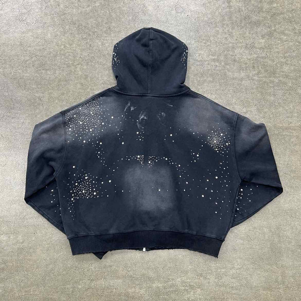 Vale Zip Up "RHINESTONE" Black Used Size L