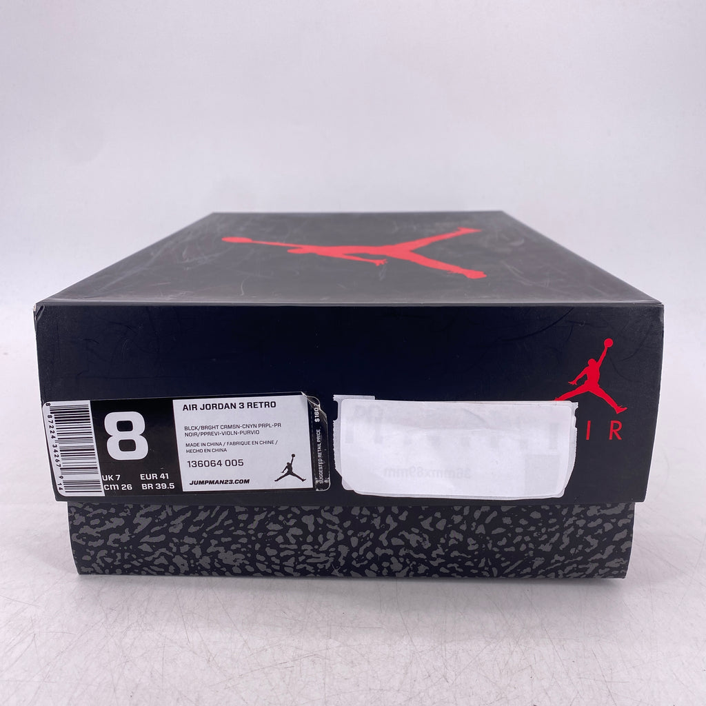 Air Jordan 3 Retro "Crimson" 2013 New Size 8