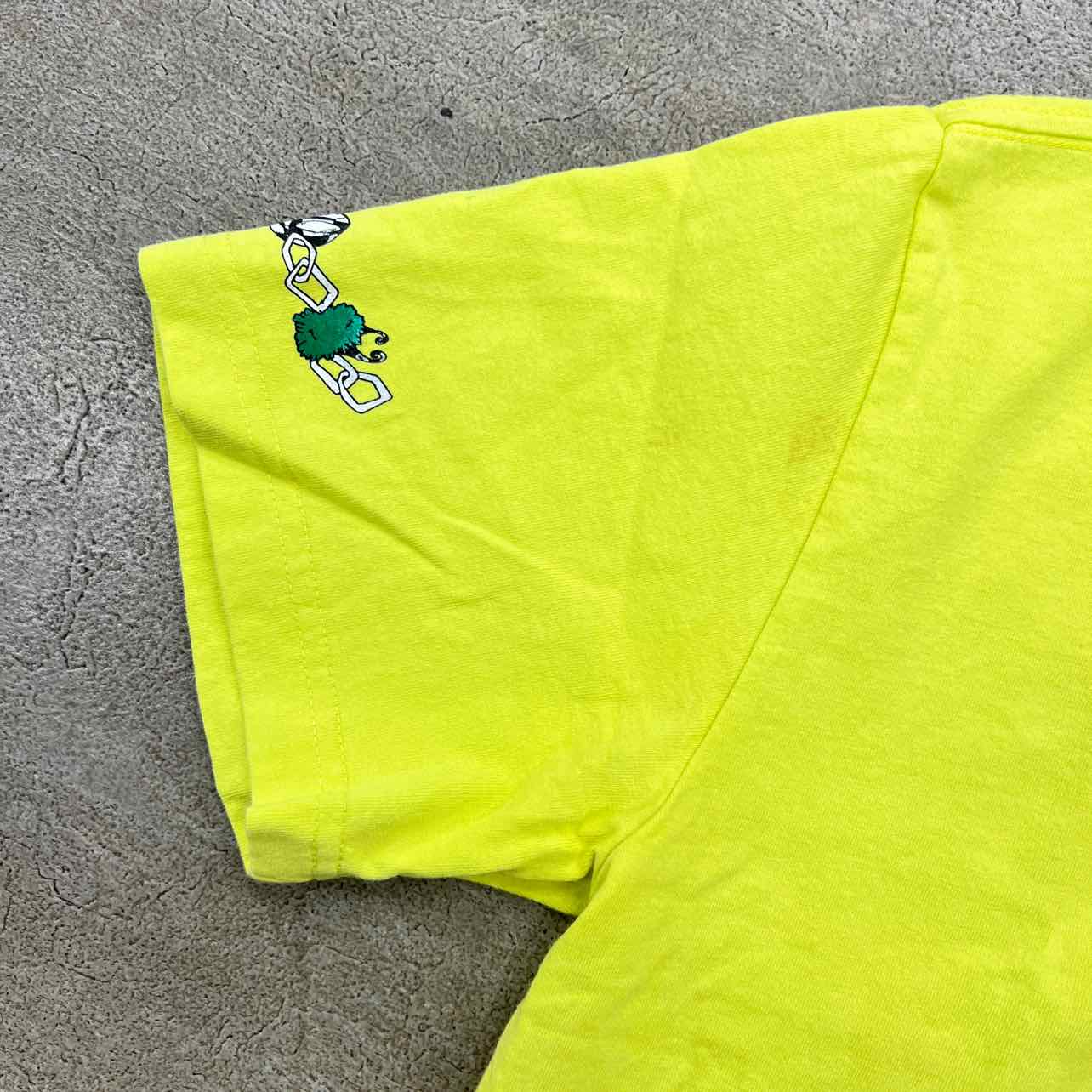 Chrome Hearts T-Shirt &quot;MATTY BOY LINK&quot; Neon Used Size M