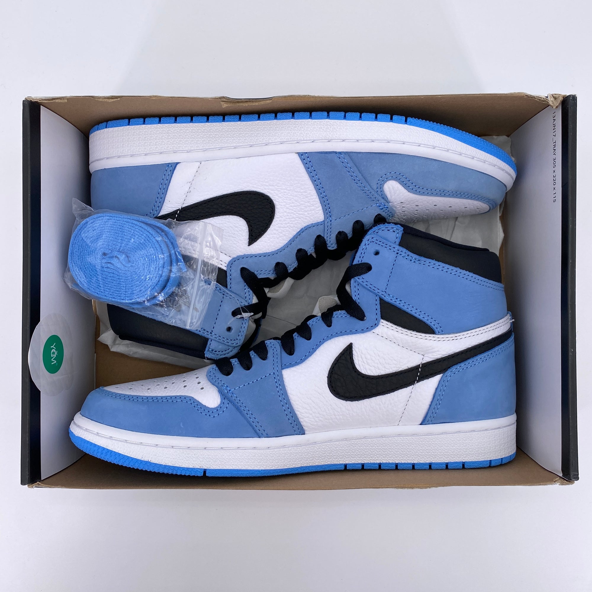 Air Jordan 1 Retro High OG &quot;University Blue&quot; 2021 New Size 9