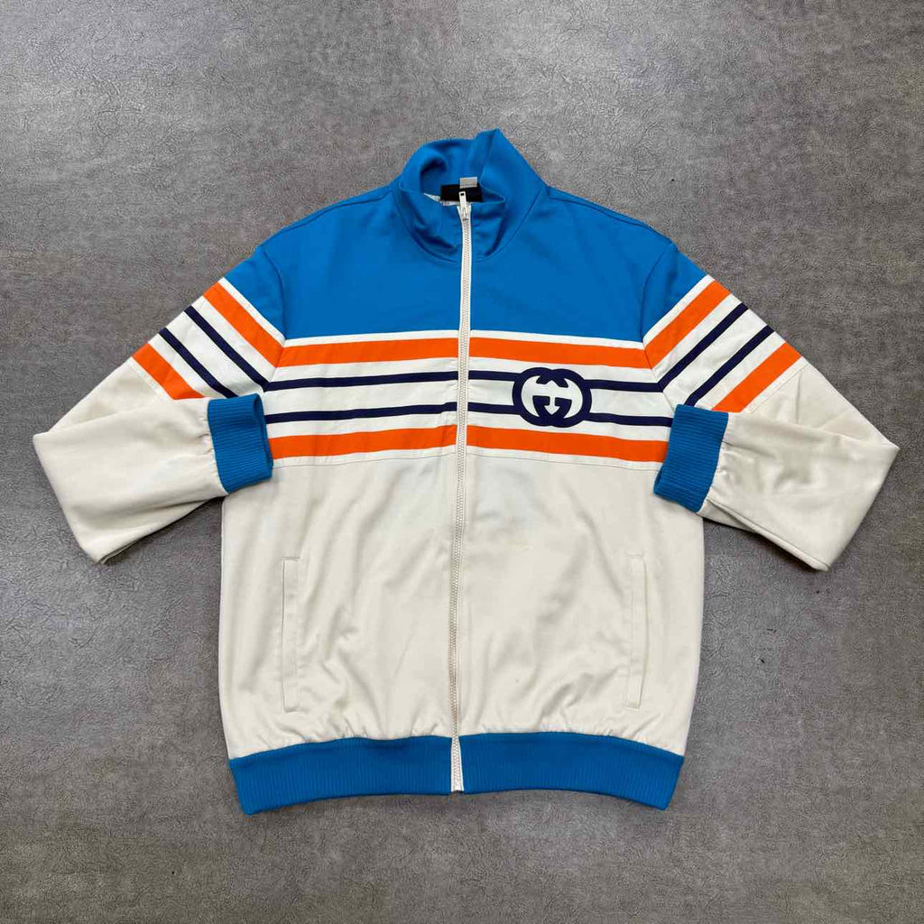 Gucci Zip Up "INTERLOCKING G" Blue Used Size XL