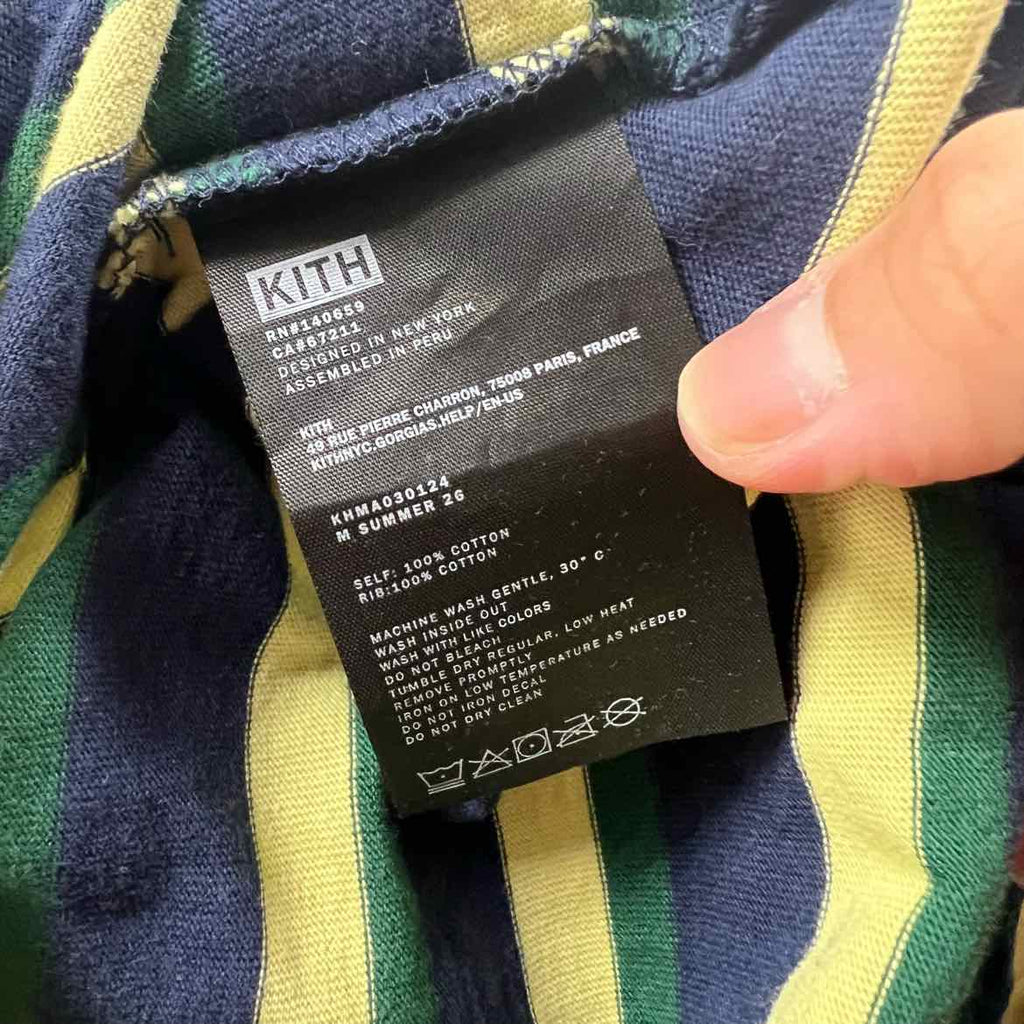 Kith T-Shirt "STRIPE LAX" Nocturnal Used Size XL