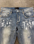 Purple Jeans "PAINT SPLATTER" Blue Used Size 36