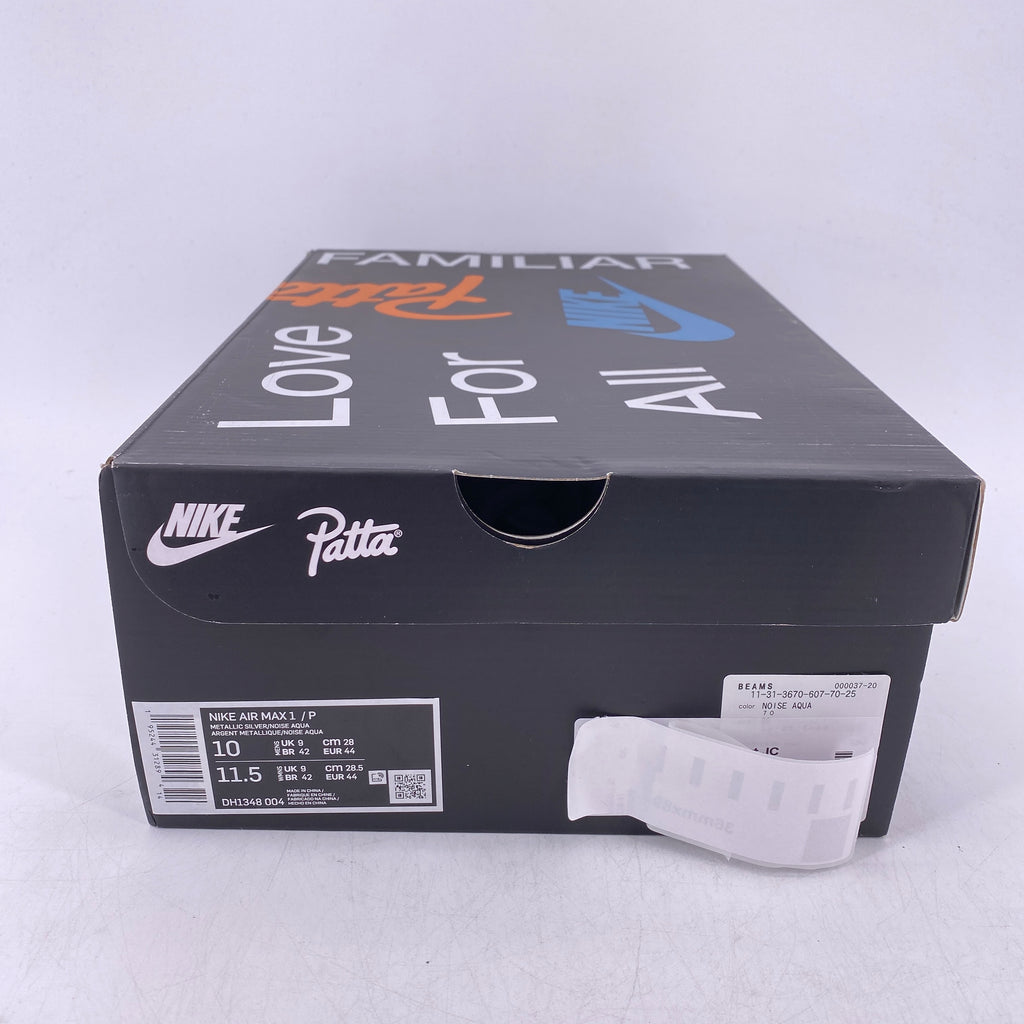Nike Air Max 1 / Patta "Noise Aqua" 2021 New Size 10