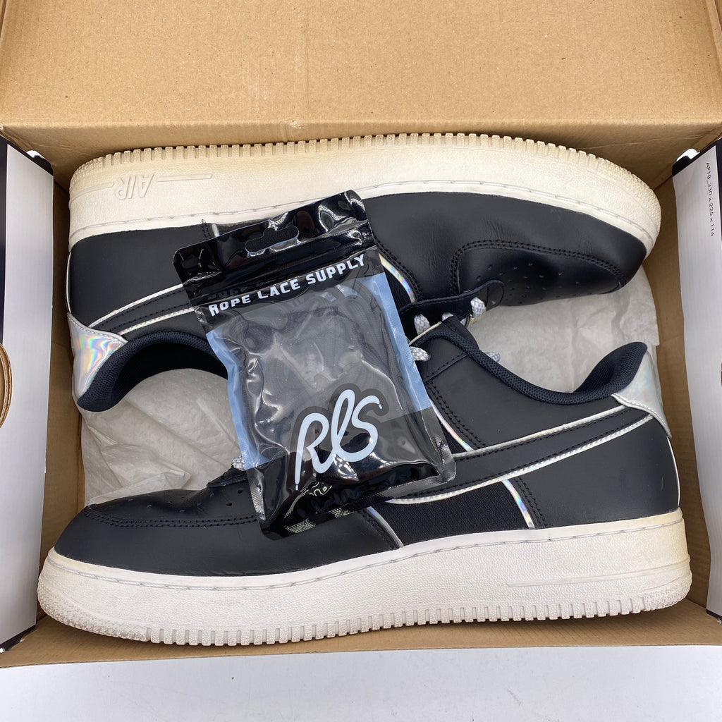 Nike Air Force 1 Low LV8 "Black Iridescent Outline" 2019 Used Size 11