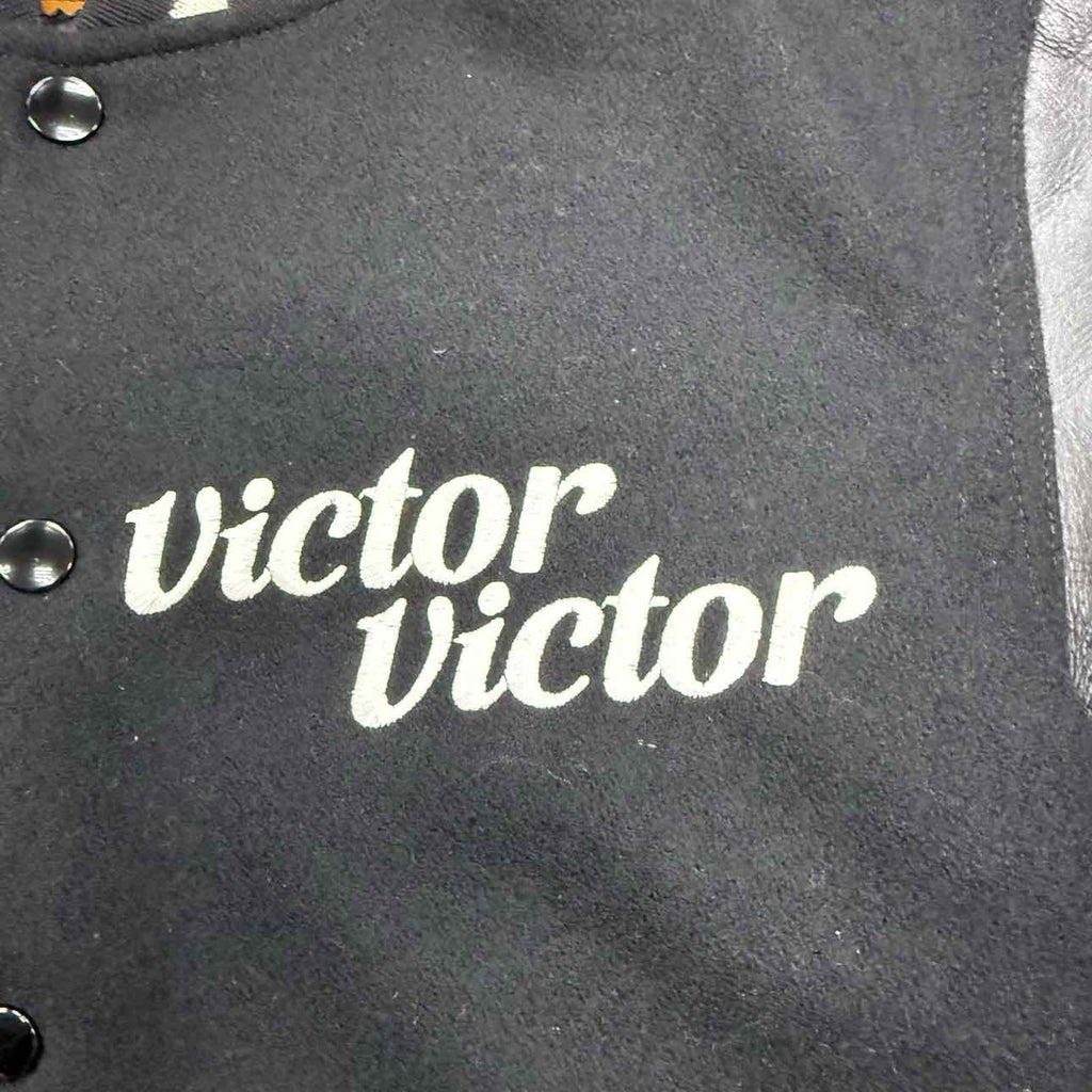 Human Made Varsity Jacket "VICTOR VICTOR" Black Used Size M