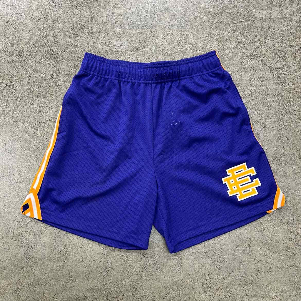 Eric Emanuel Mesh Shorts "PURPLE YELLOW" Purple Used Size L