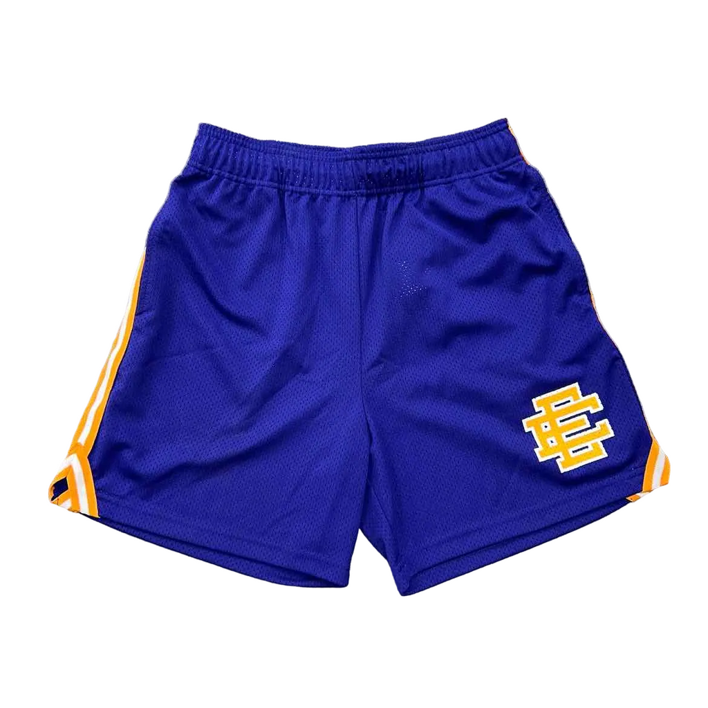 Eric Emanuel Mesh Shorts "PURPLE YELLOW" Purple Used Size L