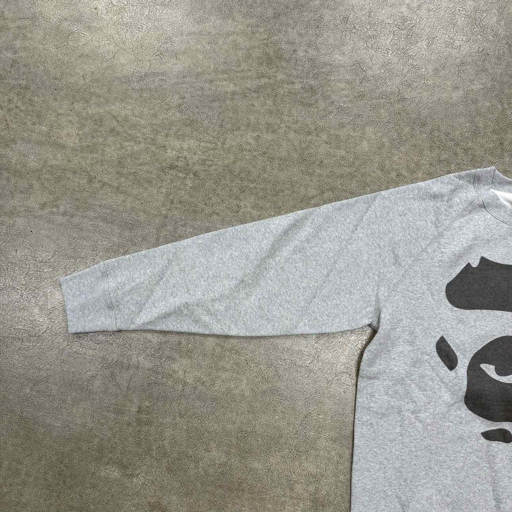 Bape Crewneck Sweater "APE FACE" Grey New Size M