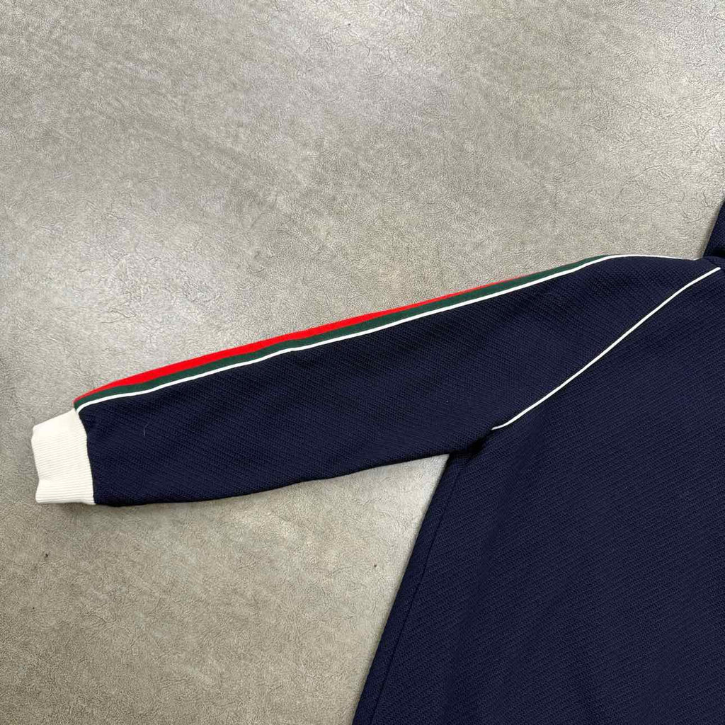 Gucci Zip Up "STRIPED LOGO" Navy Used Size XL