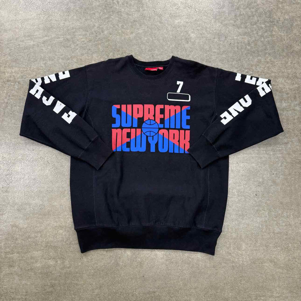 Supreme Crewneck Sweater "HIGHER LEARNING" Black Used Size XL