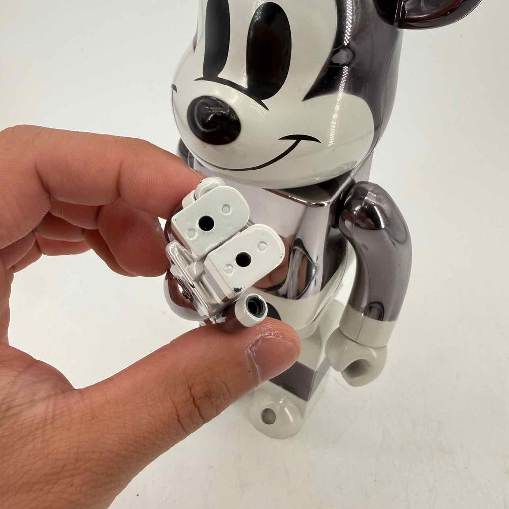 Bearbrick Figure "DISNEY FRAGMENT" Used Silver Size 100%/400%