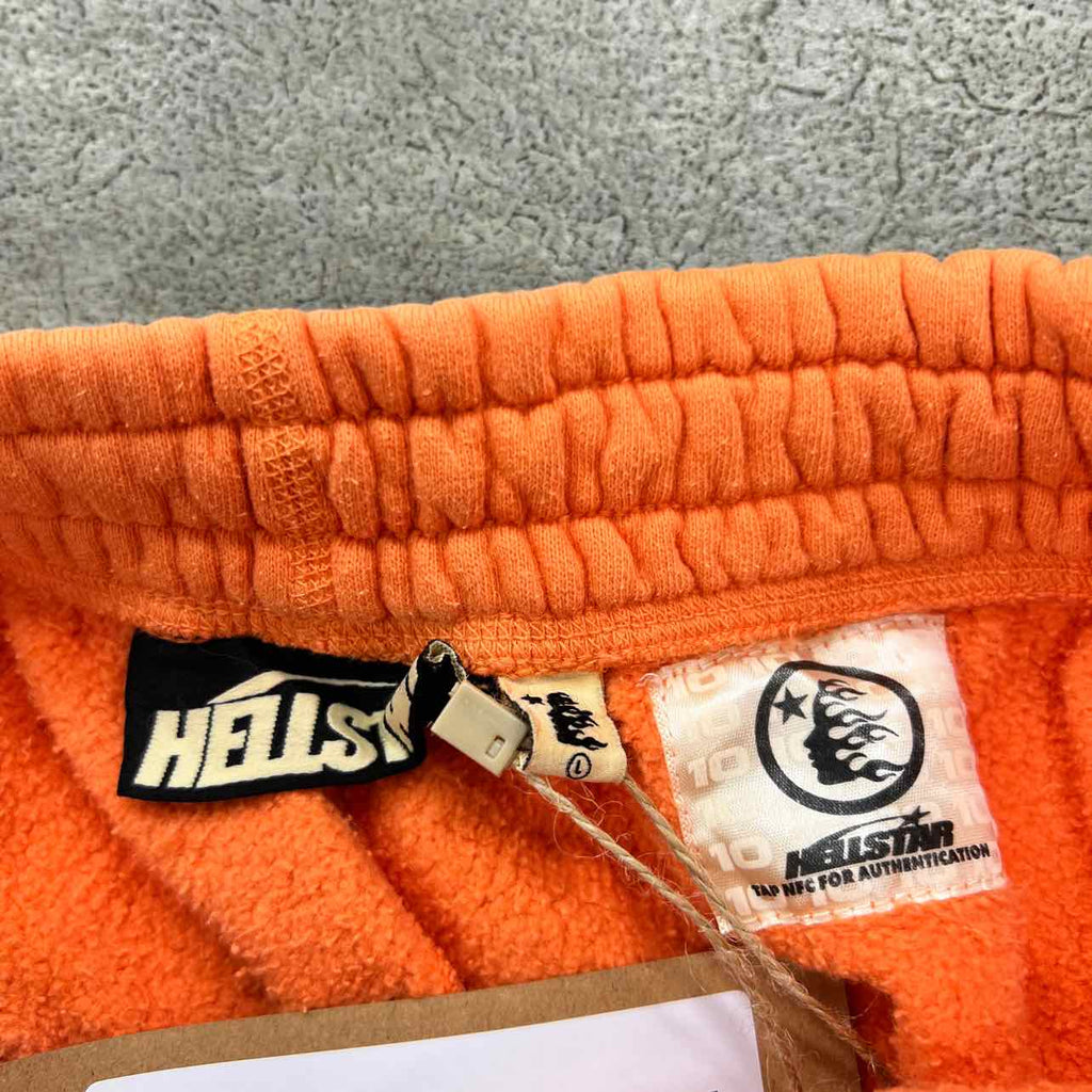 Hellstar Sweatpants "FLARE" Orange Dye New Size L