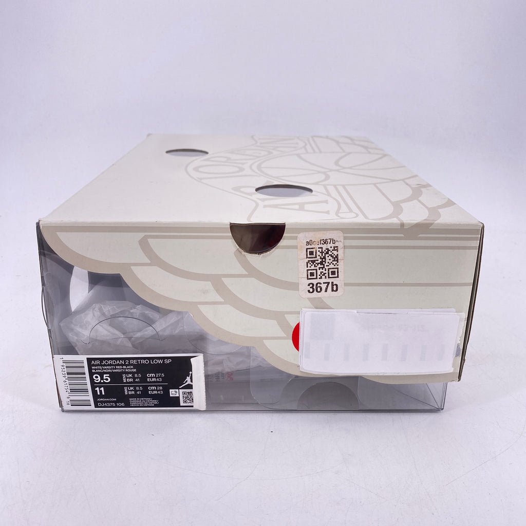 Air Jordan 2 Retro Low "Ow White Red" 2021 Used Size 9.5