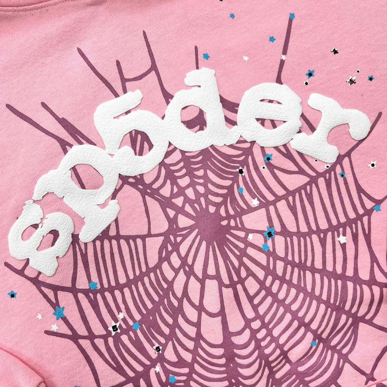 Sp5der Hoodie &quot;WEB&quot; Pink New Size 2XL