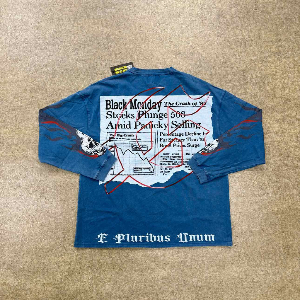 Godspeed Long Sleeve "BLACK MONDAY" Blue New Size XL