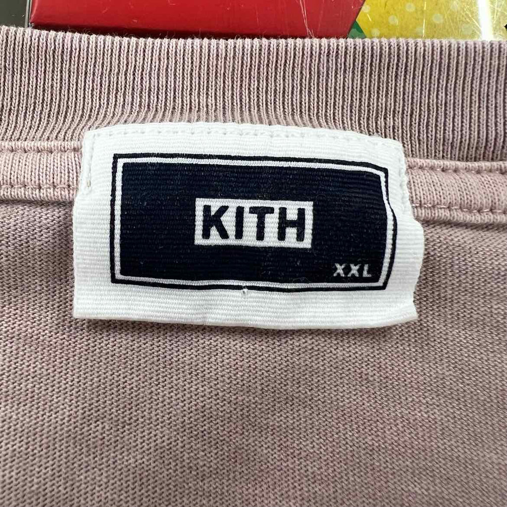 Kith T-Shirt "SMALL BOX LOGO" Mauve Used Size XXL