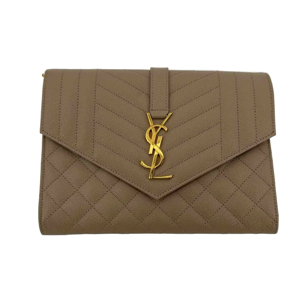Saint Laurent Bag "QUILTED ENVELOPE FLAP" New Tan