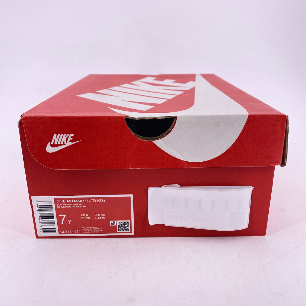 Nike (GS) Air Max 90 "Black Team Red" 2023 Used Size 7Y