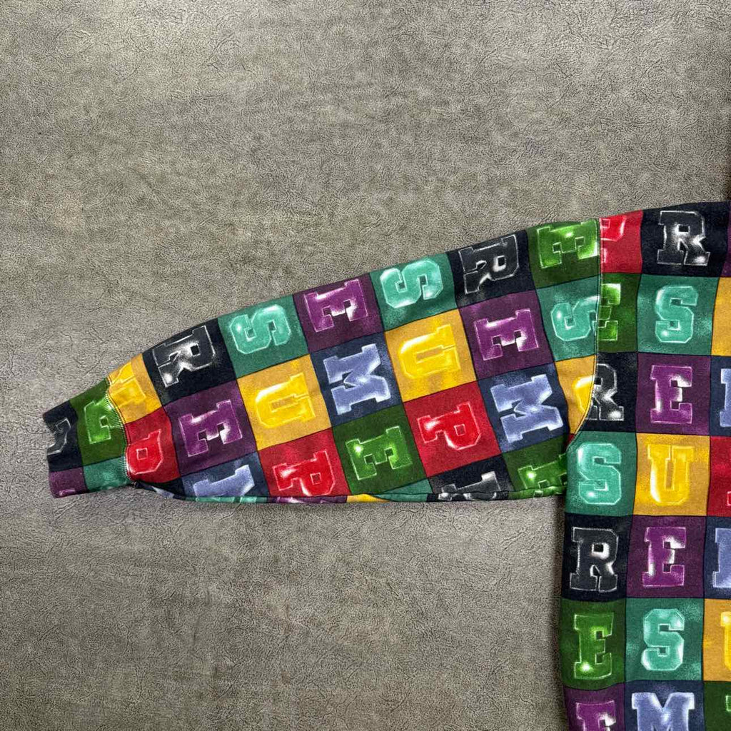 Supreme Hoodie "BLOCKS" Multi-Color Used Size L