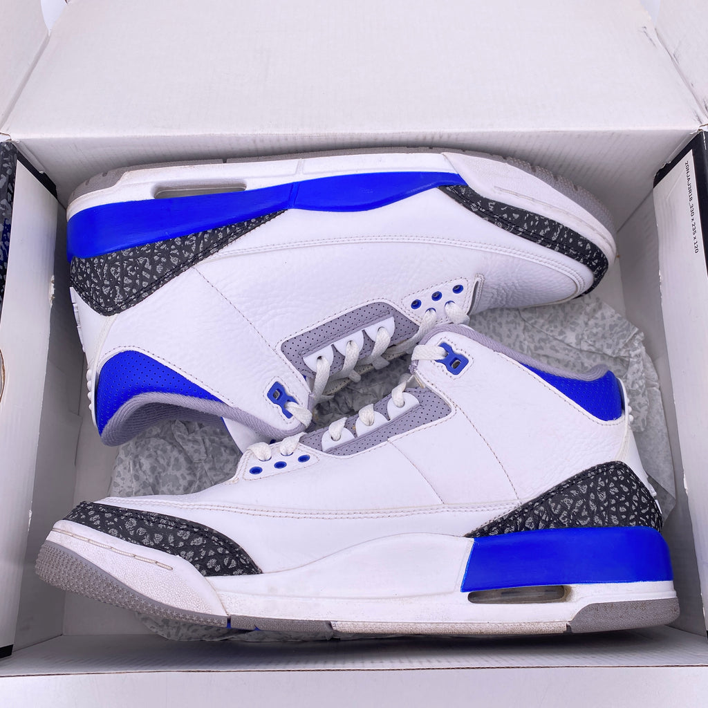 Air Jordan 3 Retro "RACER BLUE" 2021 Used Size 10