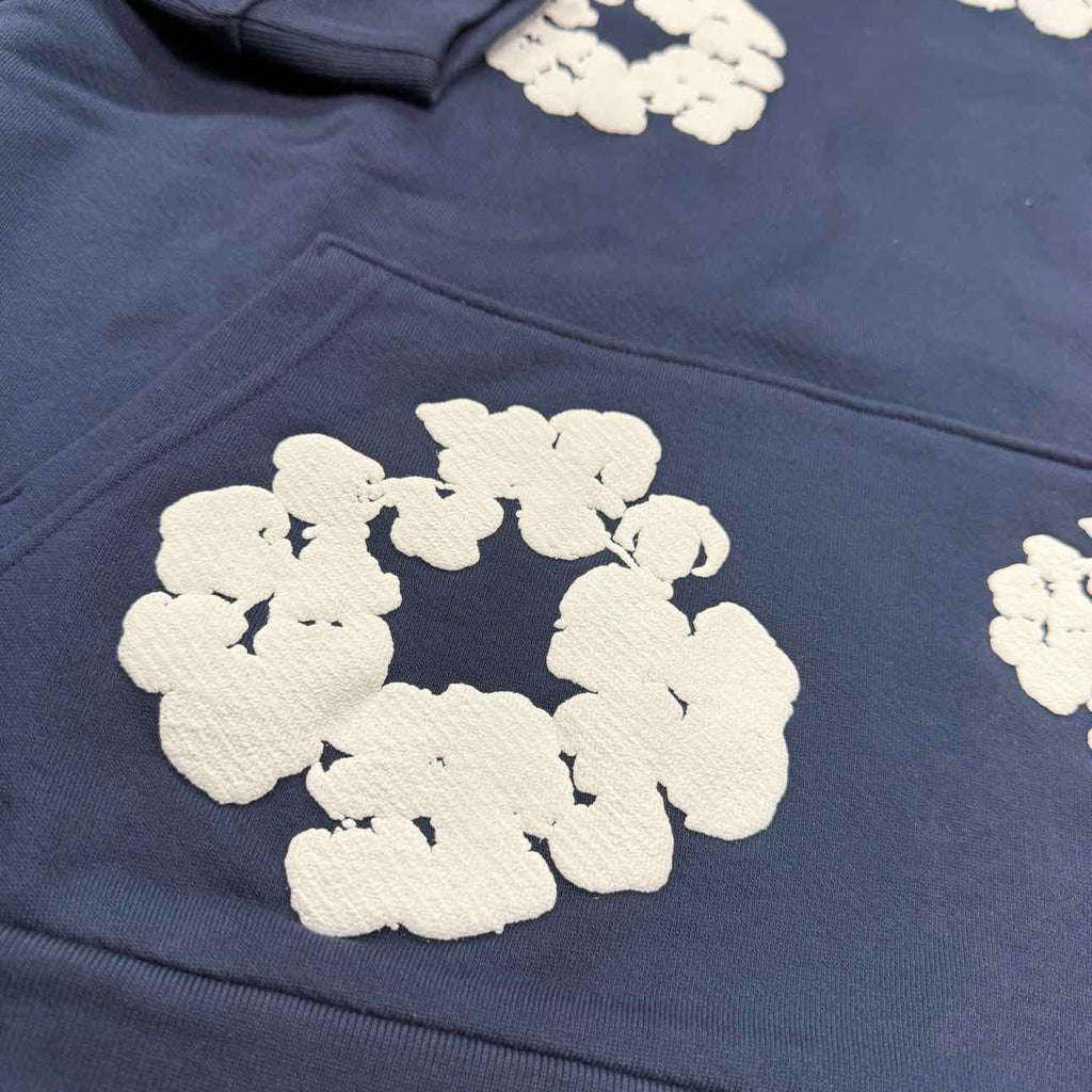 Denim Tears Hoodie "COTTON WREATH" Navy New Size XL