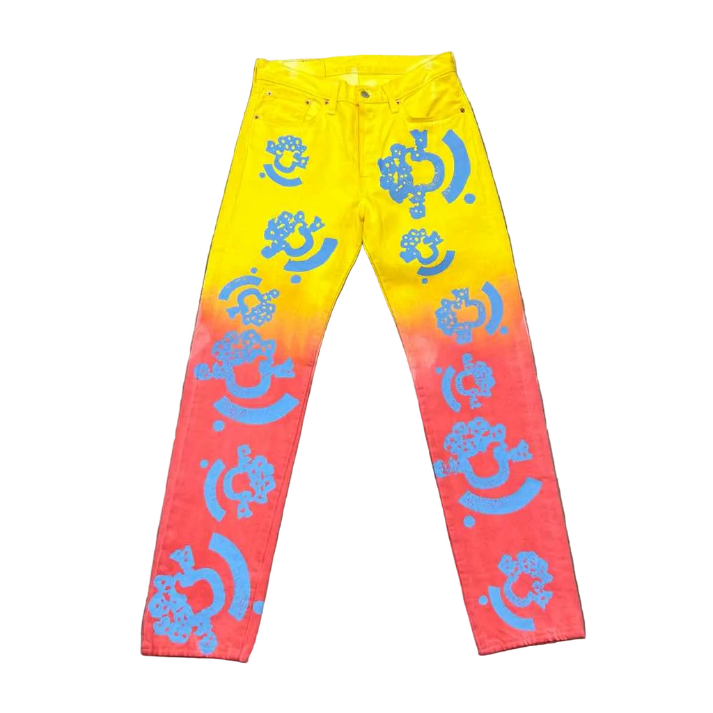 Denim Tears Jeans "GRADIENT" Yellow Used Size 30