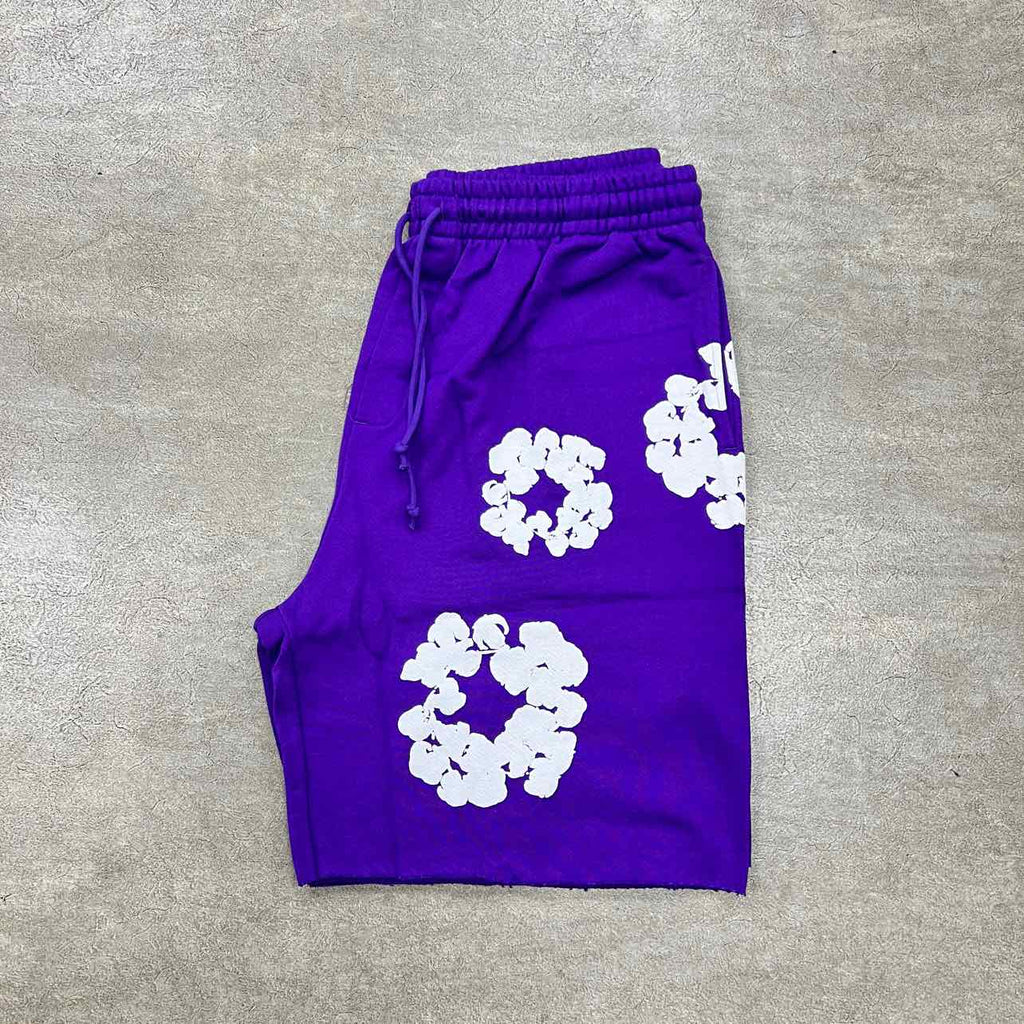 Denim Tears Shorts "COTTON WREATH" Purple New Size XL