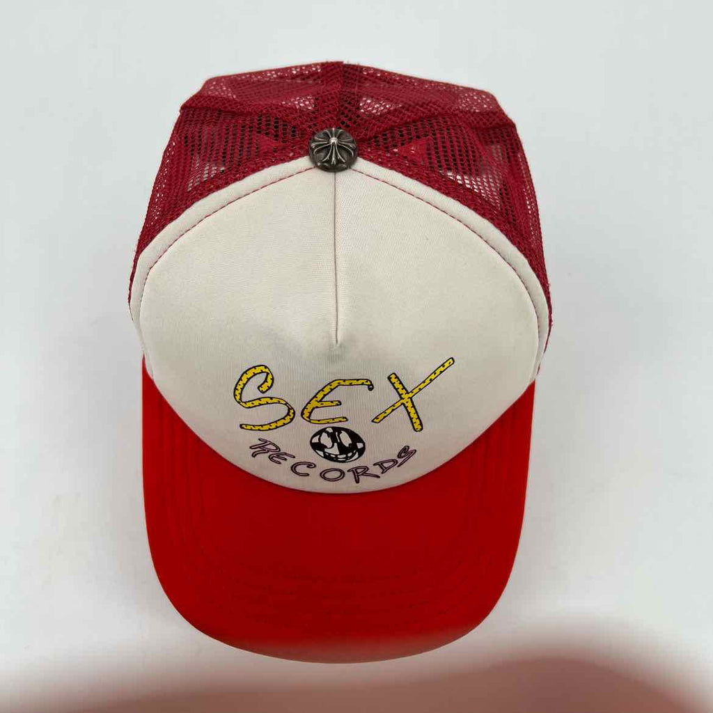 Chrome Hearts Trucker Hat "SEX RECORDS" Used Red Size OS
