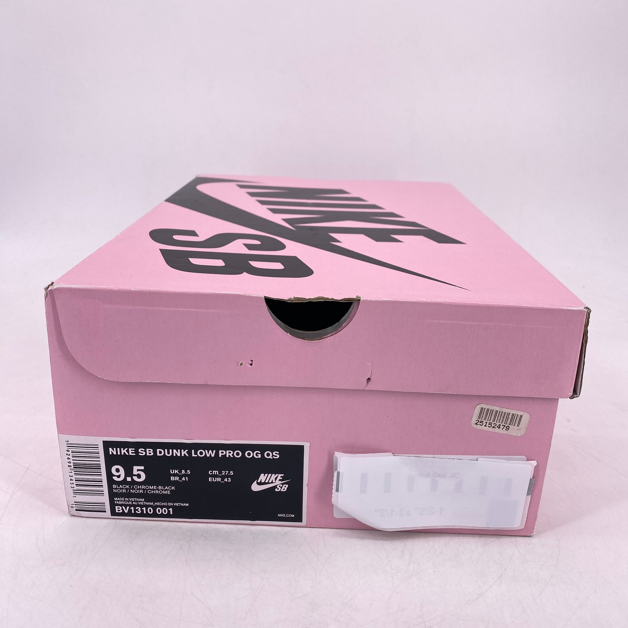Nike SB Dunk Low &quot;Black Diamond&quot; 2018 Used Size 9.5