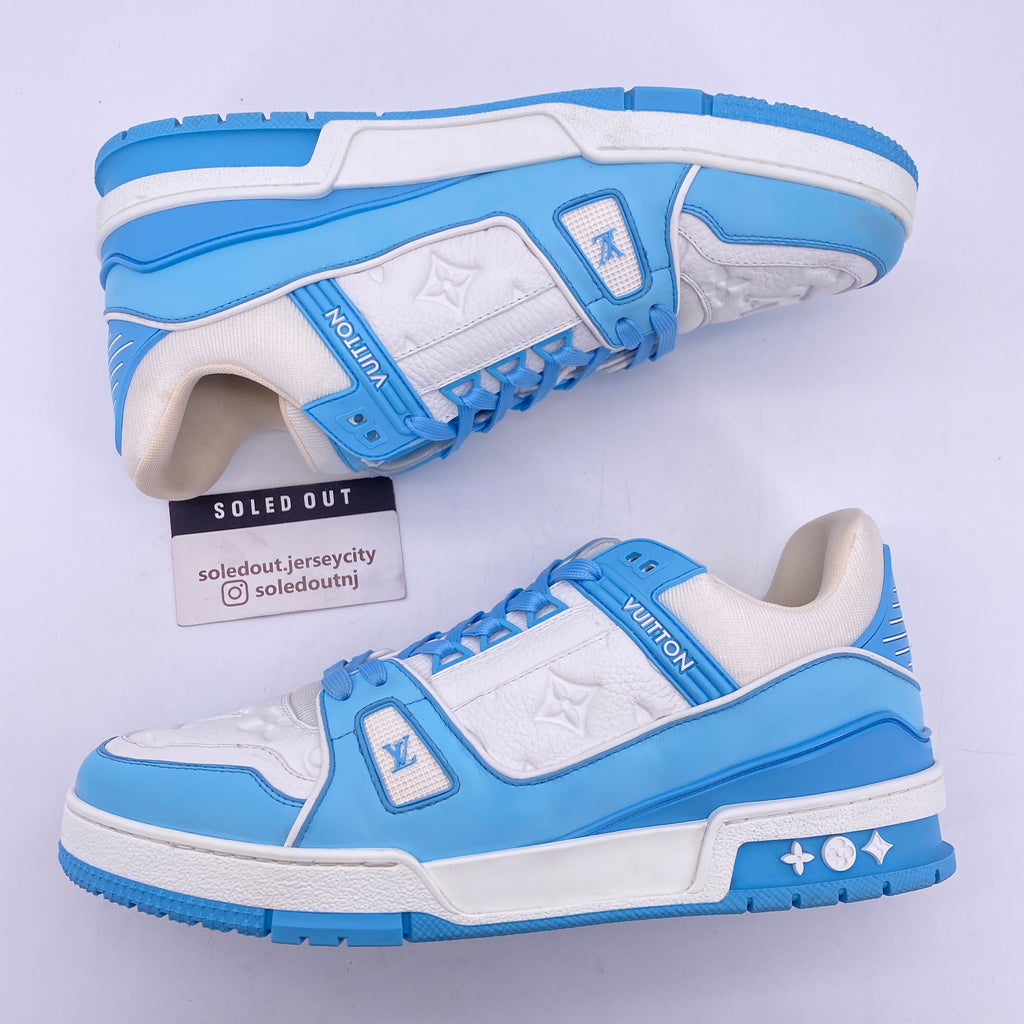 Louis Vuitton Trainer "White Blue"  Used Size 8LV