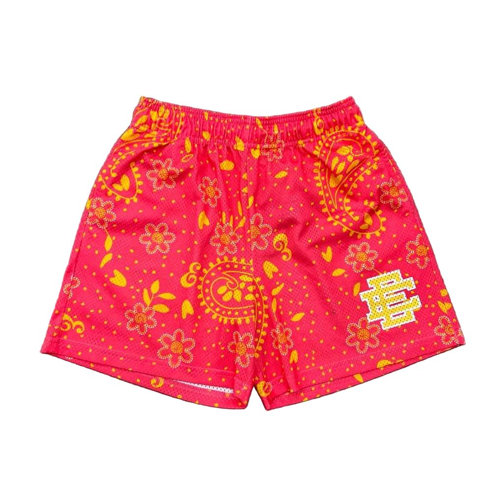 Eric Emanuel "PINK PAISLEY" Mesh Shorts Pink Used Size L