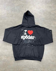 Sp5der Hoodie "I LOVE" Black New Size S