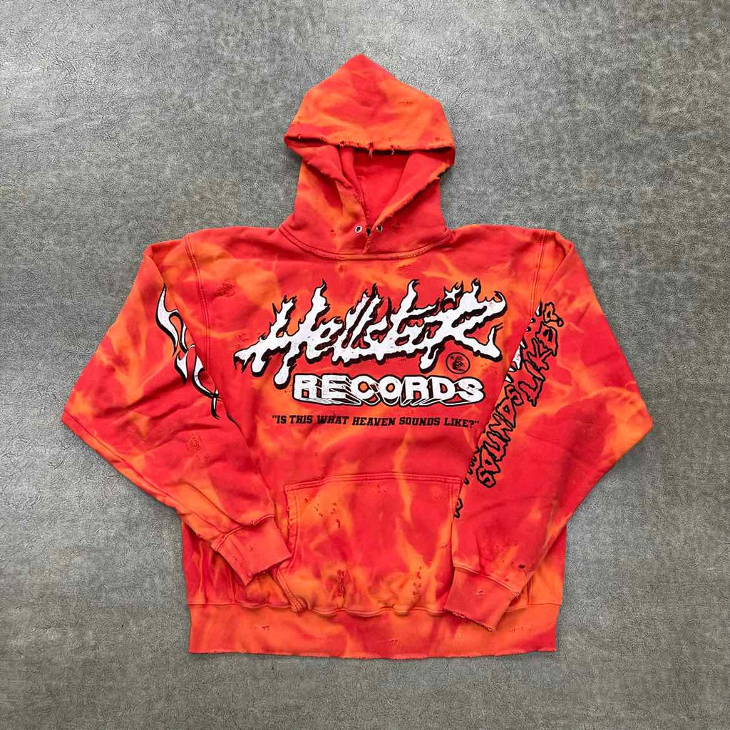 Hellstar Pullover "RECORDS" Red New Size XL