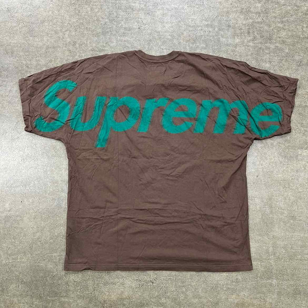 Supreme T-Shirt "INTARSIA" Brown Used Size 2XL