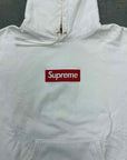 Supreme Hoodie "BOX LOGO" White Used Size L