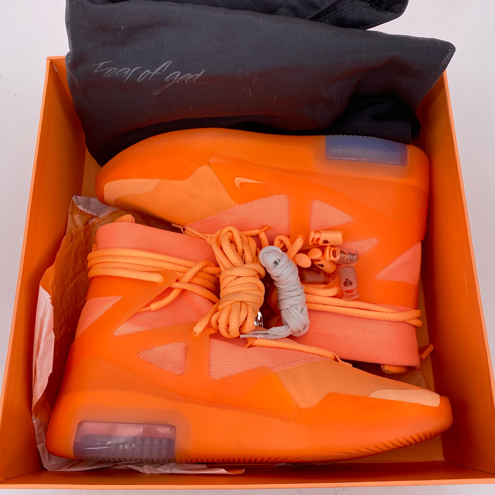 Nike Air Fear of God 1 &quot;Orange Pulse&quot; 2019 Used Size 10