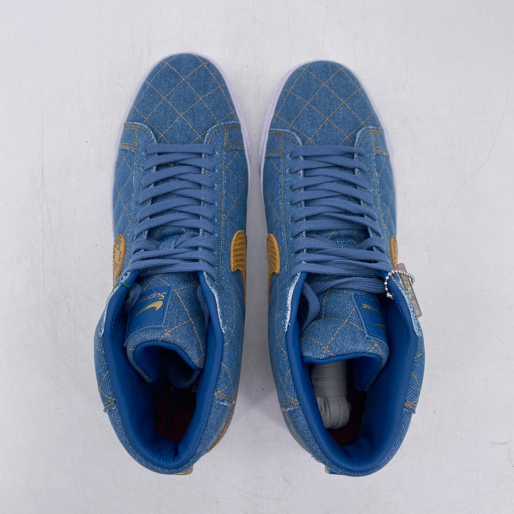 Nike SB Zoom Blazer Mid QS 2 "Supreme Denim" 2022 New Size 10