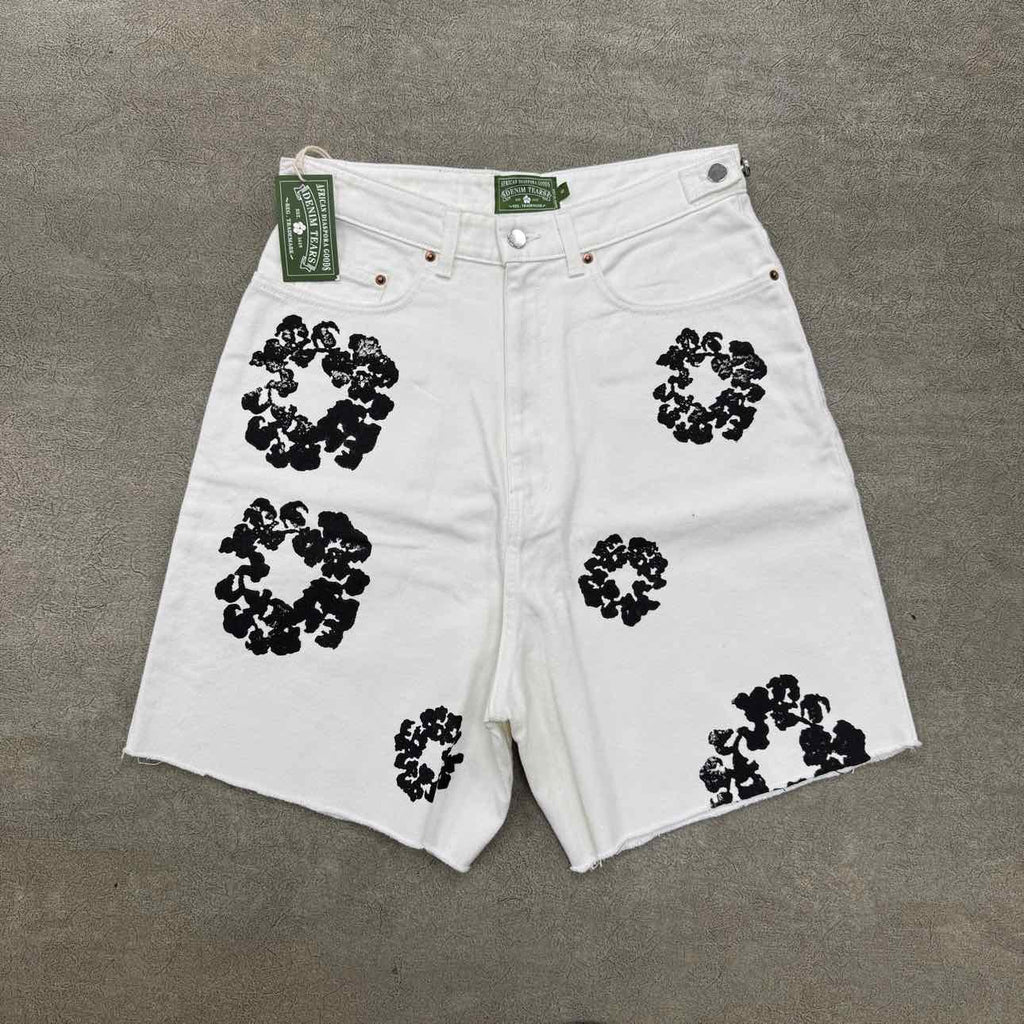 Denim Tears Shorts "COTTON WREATH" White New Size S