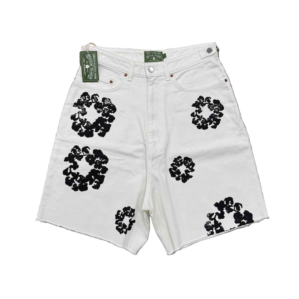 Denim Tears Shorts "COTTON WREATH" White New Size S